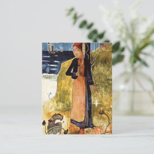 Jeanne d'Arc oder ein bretonisches Mädchen, das Pa Postkarte (Stehend Vorderseite)