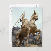 Jeanne d'Arc Postkarte (Vorne/Hinten)