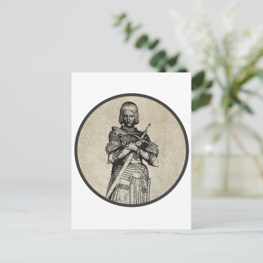 Jeanne d'Arc Postkarte (Stehend Vorderseite)