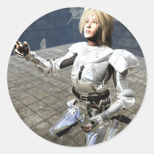Jeanne d'Arc Runder Aufkleber