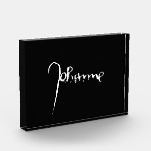 Jeanne d'Arc Saint Joan Heilige Johanna Signature Fotoblock