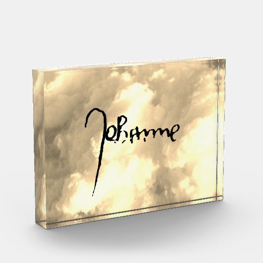 Jeanne d'Arc Saint Joan Heilige Johanna Signature Fotoblock (Links)