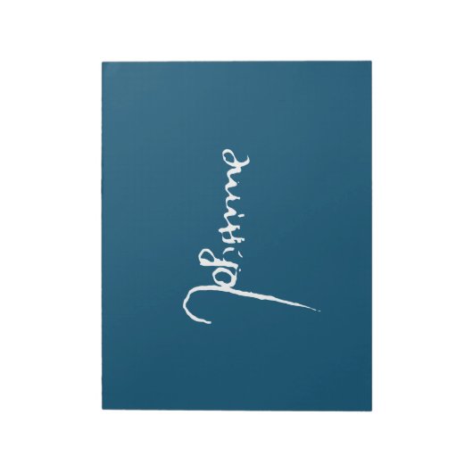 Jeanne d'Arc Saint Joan Heilige Johanna Signature Notizblock (Rotiert)