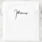 Jeanne d'Arc Saint Joan Heilige Johanna Signature Ovaler Aufkleber (Tasche)