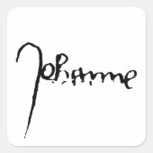 Jeanne d'Arc Saint Joan Heilige Johanna Signature Quadratischer Aufkleber (Vorderseite)