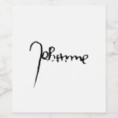 Jeanne d'Arc Saint Joan Heilige Johanna Signature Weinetikett (Einzelnes Label)