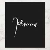 Jeanne d'Arc Saint Joan Heilige Johanna Signature Weinetikett (Einzelnes Label)