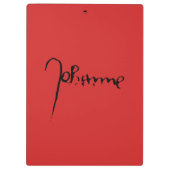 Jeanne d'Arc Saint Joan in heaven faith Signature Klemmbrett (Rückseite)