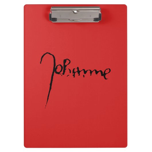 Jeanne d'Arc Saint Joan in heaven faith Signature Klemmbrett (Vorderseite)