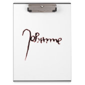 Jeanne d'Arc Saint Joan in heaven faith Signature Klemmbrett (Vorderseite)