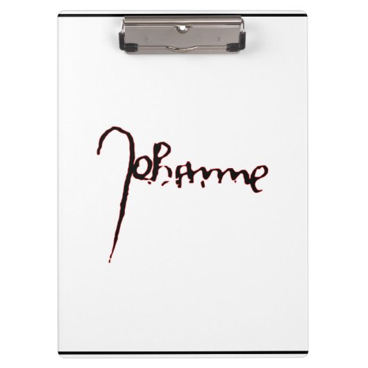 Jeanne d'Arc Saint Joan in heaven faith Signature Klemmbrett (Vorderseite)