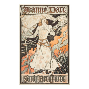 Jeanne d'Arc Sarah Bernhardt Art Nouveau Poster