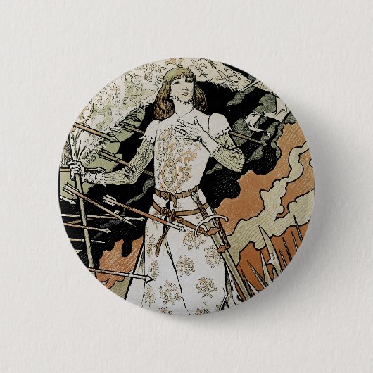 Jeanne d'Arc ~ Sarah Bernhardt Button (Vorderseite)