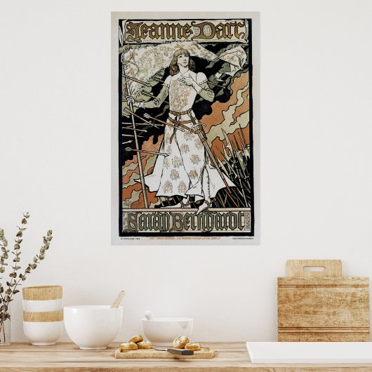 Jeanne d'Arc ~ Sarah Bernhardt Poster (Küche)