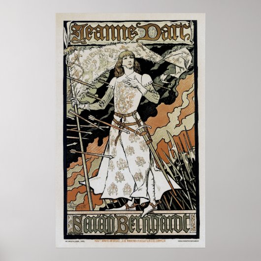 Jeanne d'Arc ~ Sarah Bernhardt Poster (Vorne)