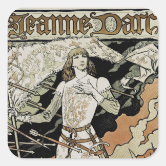 Jeanne d'Arc ~ Sarah Bernhardt Quadratischer Aufkleber