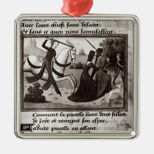 Jeanne d'Arc Silbernes Ornament (Vorne)