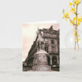 Jeanne d'Arc Statue Notecard Karte (Gelbe Blume)