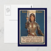 Jeanne d'Arc Zweiter Weltkrieg Postkarte (Vorne/Hinten)