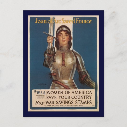 Jeanne d'Arc Zweiter Weltkrieg Postkarte (Vorderseite)