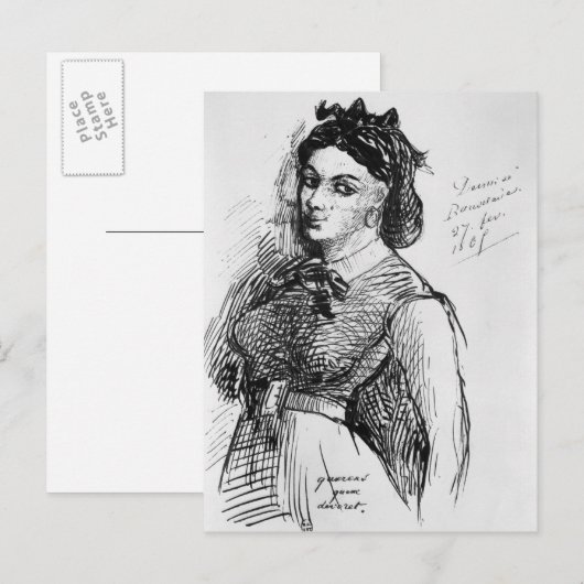 Jeanne Duval, 1865 Postkarte (Vorne/Hinten)