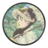 Jeanne (Frühjahr) Edouard Manet Eishockey Puck (Vorderseite)