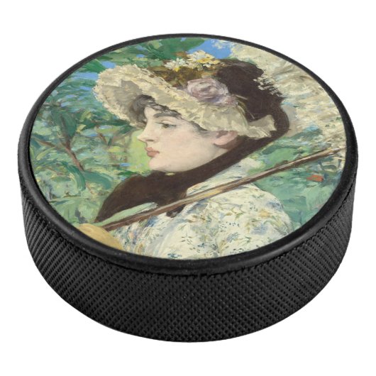 Jeanne (Frühjahr) Edouard Manet Eishockey Puck (3/4)