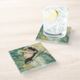 Jeanne (Frühjahr) Edouard Manet Glasuntersetzer