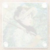 Jeanne (Frühjahr) Edouard Manet Glasuntersetzer (Rückseite)