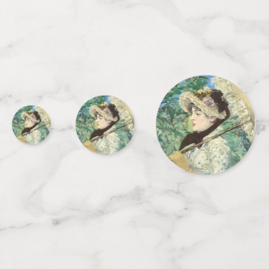 Jeanne (Frühjahr) Edouard Manet Konfetti (Rückseiten)