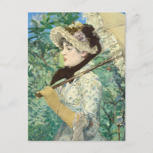 Jeanne (Frühjahr) Edouard Manet Postkarte (Vorderseite)