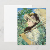 Jeanne (Frühjahr) Edouard Manet RSVP Karte (Vorne/Hinten)