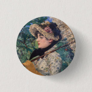 Jeanne (Frühling) von Édouard Manet Button