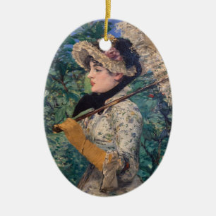 Jeanne (Frühling) von Édouard Manet Keramik Ornament