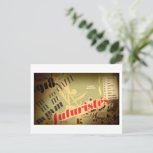 Jeanne: Futuristen Postkarte (Stehend Vorderseite)