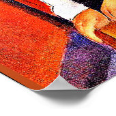 Jeanne Hebuterne in a Red Shawl von Modigliani Poster (Ecke)