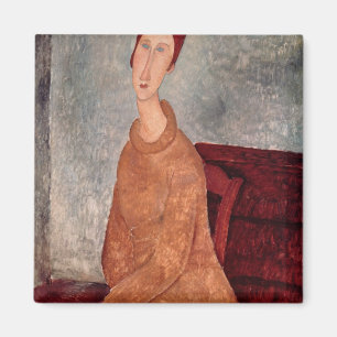 Jeanne Hebuterne in a Yellow Jumper, 1918-19 Magnet