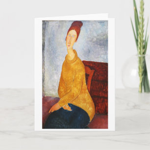 Jeanne Hebuterne in Yellow Sweater, Modigliani Karte