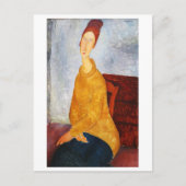 Jeanne Hebuterne in Yellow Sweater, Modigliani Postkarte (Vorderseite)
