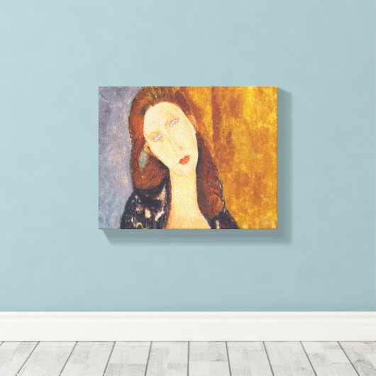 Jeanne Hebuterne Porträt von Amedeo Modigliani Leinwanddruck (Insitu (Holzboden))
