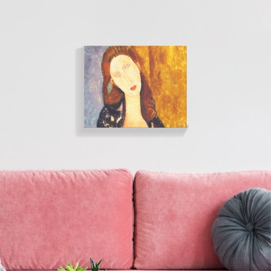 Jeanne Hebuterne Porträt von Amedeo Modigliani Leinwanddruck (Insitu (Wohnzimmer))