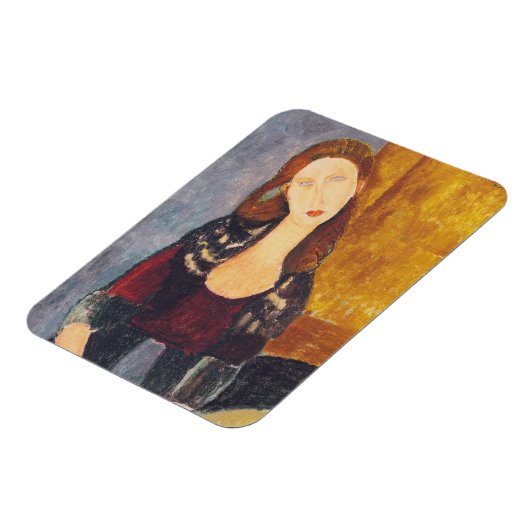 Jeanne Hebuterne Porträt von Amedeo Modigliani Magnet (Linke Seite)