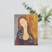 Jeanne Hebuterne Porträt von Amedeo Modigliani Postkarte (Stehend Vorderseite)