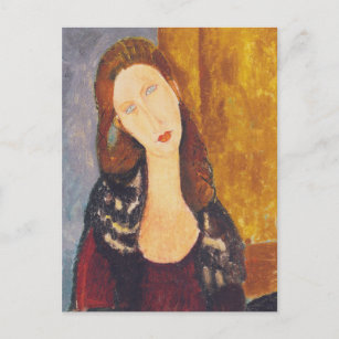 Jeanne Hebuterne Porträt von Amedeo Modigliani Postkarte
