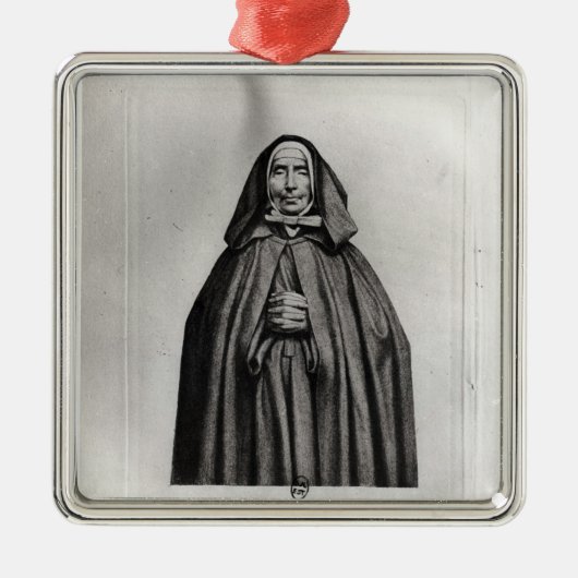 Jeanne Jugan Silbernes Ornament (Vorne)