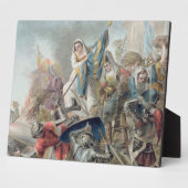 Jeanne Laisne hebt einen Standard gegen die Männer Fotoplatte (Seite)