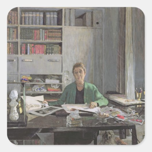 Jeanne Lanvin, c.1933 Quadratischer Aufkleber (Vorderseite)