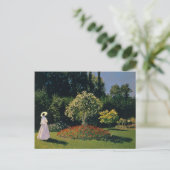 Jeanne-Marguerite Lecadre im Garten - Monet Postkarte (Stehend Vorderseite)