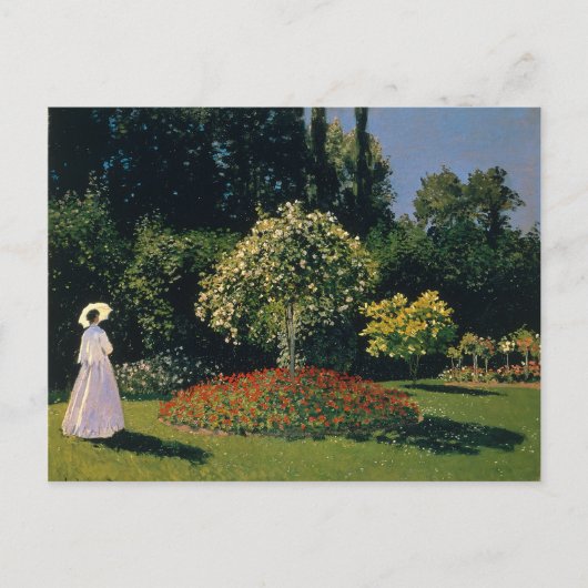 Jeanne-Marguerite Lecadre im Garten - Monet Postkarte (Vorderseite)
