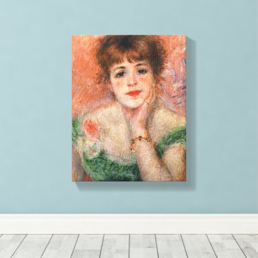 Jeanne Samary in einem Necked Dress (von Renoir) Leinwanddruck (Insitu (Holzboden))